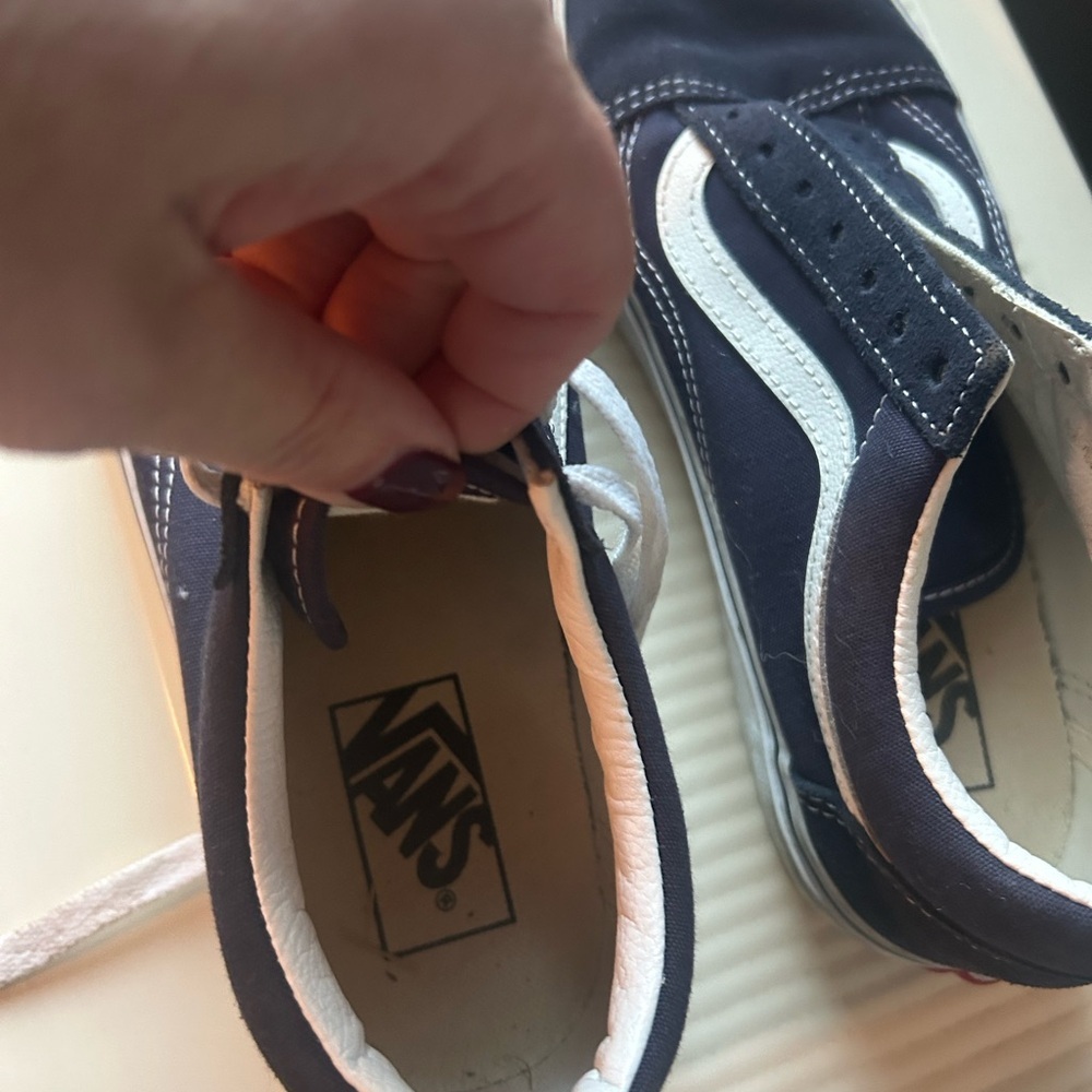 Classic Navy and White Sneakers - Picture 2 of 3